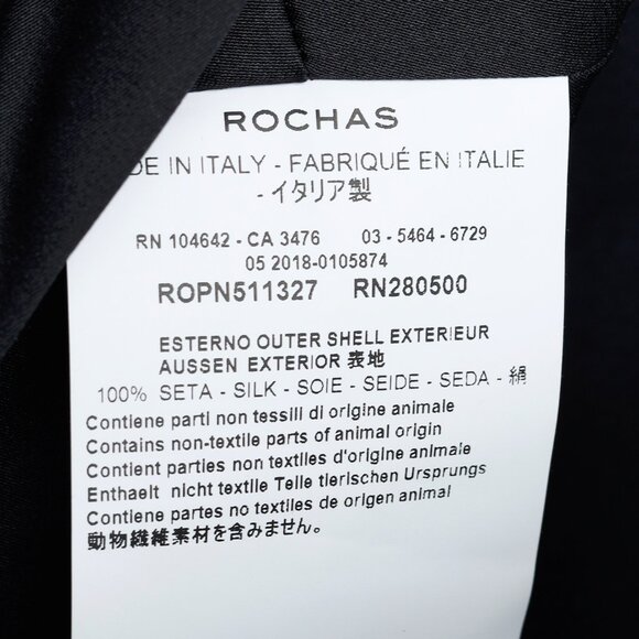 Rochas Black Silk Charmeuse Ruffle Evening Gown - Picture 9 of 10